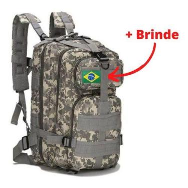 Imagem de Mochila Tática Militar Impermeável Reforçada 30 L - GN, Cinza digital