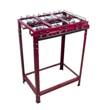 Imagem de Fogão 6 Bocas Industrial Alta Pressão com Mangueira Roa - ROA - Linha 