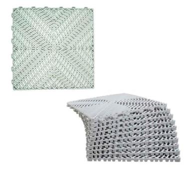 Imagem de Piso Tapete Modular de Plástico 33 x 33 cm Branco Gelo 10 Unidades - P