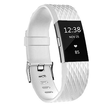 Imagem de Pulseiras de substituição para Fitbit Charge 2, pulseiras clássicas de silicone ajustáveis para Fitbit Charge 2, mulheres e homens