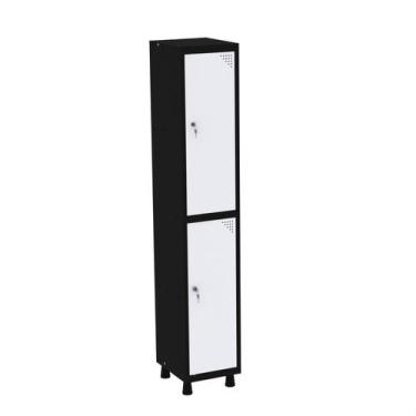 Imagem de Roupeiro em Aço Mt 1v 2 Portas Fechadura com Prateleira Interna - Pand