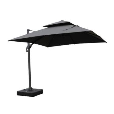 Imagem de Ombrelone Lateral com Base 150 LT HDPE Tulum Rivatti 300 cm (Larg) Alu