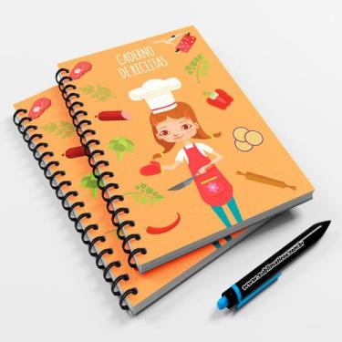 Imagem de Caderno Pequeno 20x14cm Receitas Modelo 10 - Premium