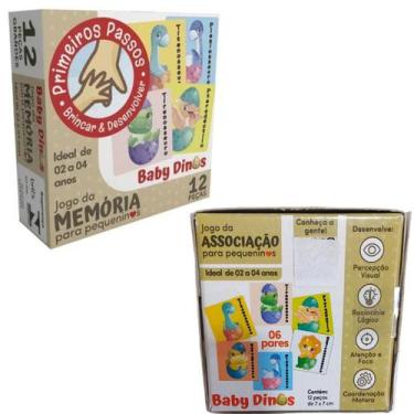 Imagem de Jogo Cartas de Associação e Memória Interativo Baby Dinos Primeiros Pa