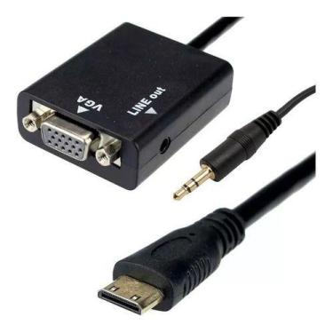 Imagem de Cabo Adaptador Conversor Hdmi Para Vga Com Saída P2 De Áudio - VIL