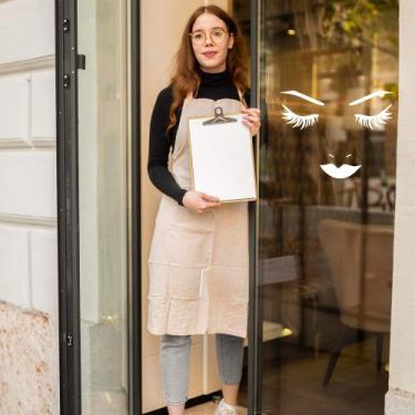 Imagem de Adesivo Salão de Beleza Sobrancelha e Cílios Decoração Clínica - Kanto