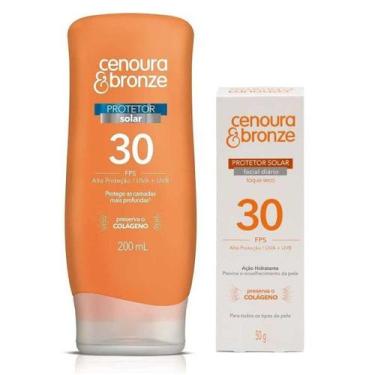 Imagem de Kit Protetor Solar Corporal e Facial FPS30 - Cenoura & Bronze - Cenour
