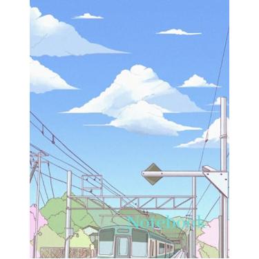 Imagem de PageVerse Expressions: Ghibli Rollercoaster Themed Cover Writing Notebook, 8.5" x 11", 160 Composition Lined Pages