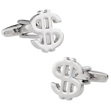 Imagem de Abotoaduras com caixa de apresentação Cuff-Daddy Dollar Sign $