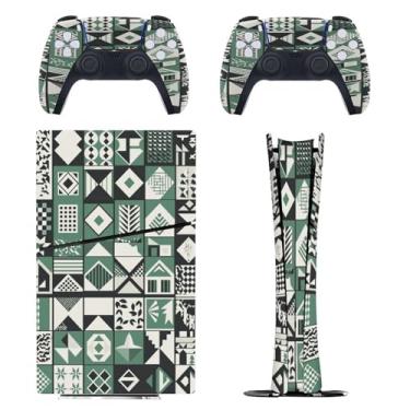 Imagem de Skin for PS5 Slim Digital Edition, capa adesiva para console e controle PlayStation 5, película protetora removível fácil de envolver acessórios para jogos, decalque capa completa - padrões artísticos