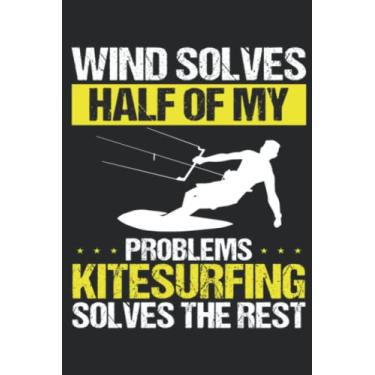 Imagem de Kiteboarding Kitesurfer Kiteboarder Kitesurfing Wind Graphic: Lined Journal Notebook To Do Schedule, Medium 6x9 Inches, 100 Pages, Printed Cover