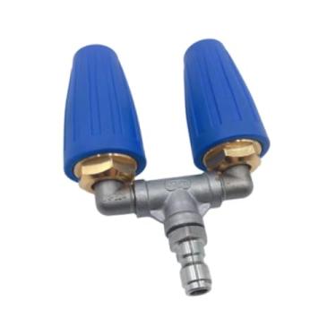 Imagem de Generic Bico de pulverização rotativo Bico de turbina duplo, fácil de instalar, alto desempenho eficiente 4000 PSI para lavadora de pressão, Azul