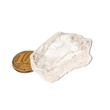 Imagem de 01 Topázio Branco Pedra Chapinha Natural 25 a 50g Média 50mm - Cristai