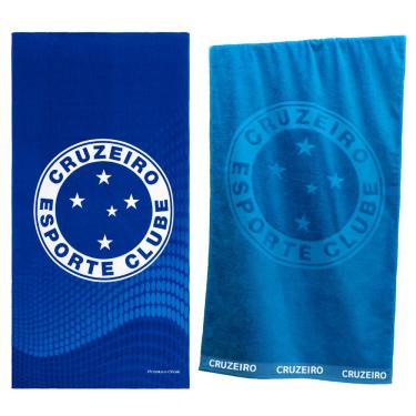 Imagem de Kit 2 Toalhas Cruzeiro Banho Praia e Piscina Oficial Clubes do Brasil Licenciado Buettner