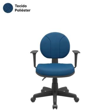 Imagem de Cadeira Executiva Operativa Poliéster Giratória com Braços Reguláveis 