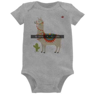 Imagem de Body Bebê No Drama Yes Llama - Foca na Moda, Cinza, GG