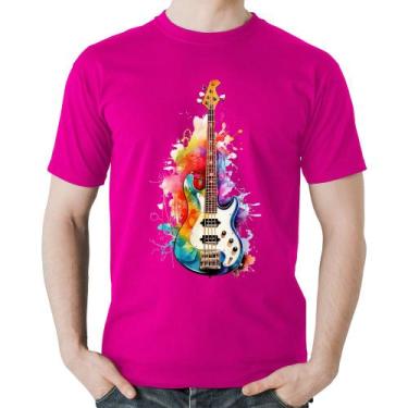 Imagem de Camiseta Algodão Contra Baixo Watercolor - Foca na Moda, Rosa, P