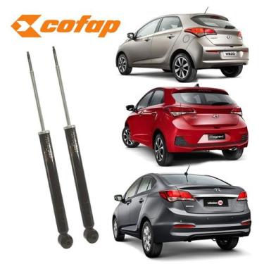 Imagem de Par Amortecedor Traseiro HB20 Hatch Sedan 2012/2019 Turbogas Cofap