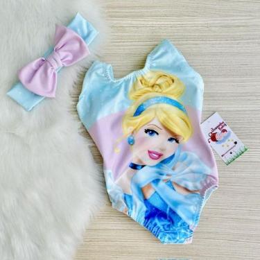 Imagem de Body Maio Suplex Infantil Temático Cinderela - Joaninha Baby, 06M A 02