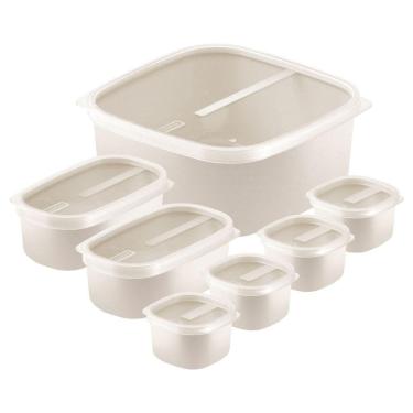 Imagem de Jogo De Potes Tramontina Mixcolor Em Polipropileno Cinza 7 Peças