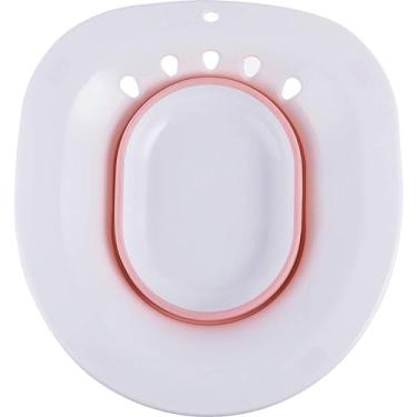Imagem de U-HOOME Banheira Sitz para assento de vaso sanitário, lavatório dobrável Hamkaw para hemorróidas/pós-operatório/banho de imersão perineal/mulheres grávidas/idosos/pacientes no vaso sanitário