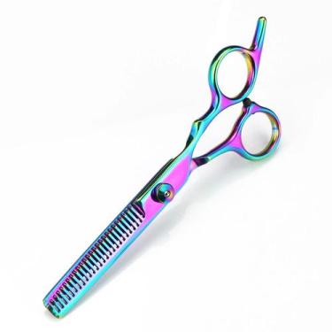 Imagem de Tesoura Roxa De Cabeleireiro, Aço Inoxidável, Corte De Cabelo, Desbast