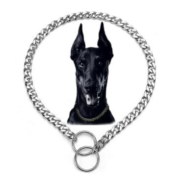 Imagem de Coleira de corrente para cães pequenos, coleira de corrente para filhotes, colar de metal ajustável, coleira martingal para gatos, pequenos, médios, grandes, cães, P