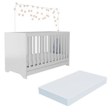 Imagem de Berço 3 em 1 com Colchão Incluso Pipoca Multimóveis BB0527C, Branco