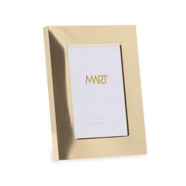 Imagem de Porta Retrato Em Metal Dourado 10x15cm - Mart - Moas