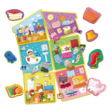 Imagem de Jogo Ache E Encaixe - Minha Casa - Madeira - Brincadeira De Criança