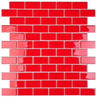 Imagem de Pastilha De Vidro Cristal 29,7x29,7cm Vermelho