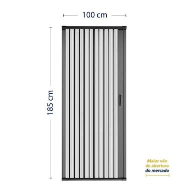 Imagem de Box Sanfonado Chuveiro Pvc 100x185cm Bcf Preto