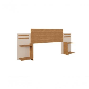 Imagem de Cabeceira para Cama Box Grécia Casal MDF Cinamomo-off White Fênix