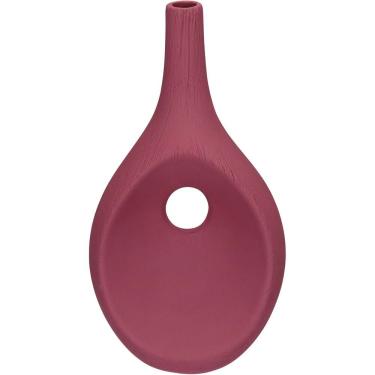 Imagem de Vaso Decorativo Enfeite Casa Aparador Garrafa Home&co Cerâmica 31x16x11cm Terracota