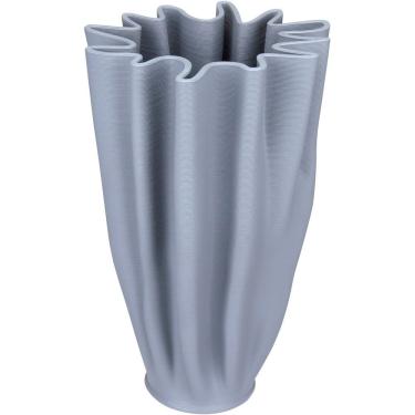 Imagem de Vaso Decorativo Enfiete Casa Aparador 3d Home&co Cerâmica 25x18x18cm Cinza