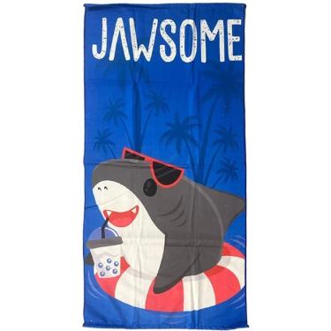 Imagem de Toalha De Praia Infantil Summer Microfibra Anti Areia 60x110cm Shark Jawsome