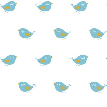 Imagem de Papel De Parede Fofura Baby Pássaros Fundo Branco Ff4006