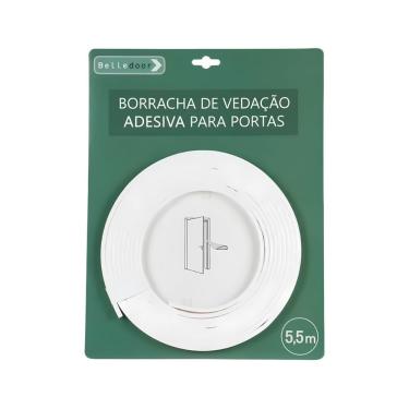 Imagem de Borracha De Vedação Adesiva Para Portas Branca 5,5m - Belledoor