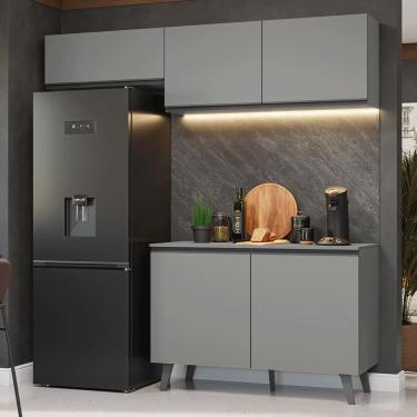 Imagem de Armário de Cozinha Compacta 200cm Cinza Nice Madesa 01XA