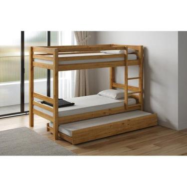 Imagem de Beliche panamá com cama auxiliar - Woody Móveis