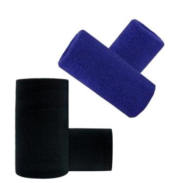 Imagem de Munhequeira Toalha Tamanho Grande 15cm 2 Pares   - EB