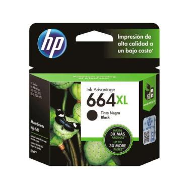 Imagem de Cartucho De Tinta Hp 664xl Preto F6v31ab, Preto