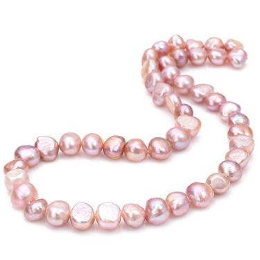 Imagem de BEADIA Contas de pérolas naturais, orifício lateral, 4-5 mm, roxas, cultivadas em água doce, contas de pedras preciosas soltas para fazer joias faça você mesmo, 13,8 polegadas/fio