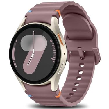 Imagem de DGege Pulseira esportiva de silicone macio compatível com Samsung Galaxy Watch 7 6 5 de 40 mm e 44 mm/Ultra 47 mm/FE 40 mm/Classic 6 5 4