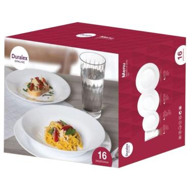 Imagem de Aparelho Jantar Nadir 16 Peças Menu Duralex Opaline com Vitrage