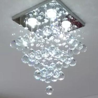 Imagem de Lustre Para Sala, Quarto, Cozinha, Sala De Janta Em Cristal K9 Base 30x30 40cm