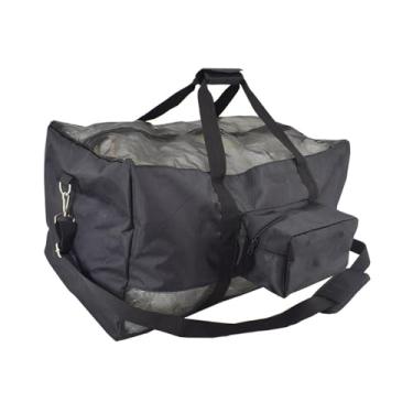 Imagem de Pegciuho Bolsa de mergulho de malha para mergulho com snorkel 26x13,7x13,8 polegadas para nadadeiras e máscara, bolsa de transporte versátil, Preto