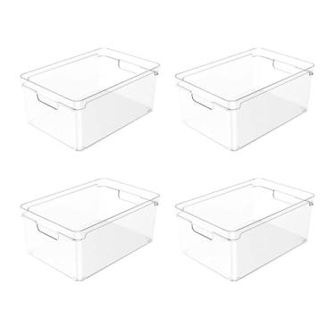 Imagem de Kit 4 Organizadores de Armários Clear Ou 7,5 Litros 30 x 20 x 13 cm