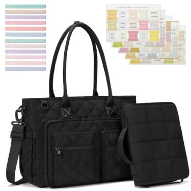 Imagem de Capa Bíblica Grande para Mulheres - Bolsa Bíblica com Estojo de Transporte de Livros, Bolsa Acolchoada para Material de Estudo e Kit de Diário com Alça de Ombro, Presentes Cristãos para Mulheres e