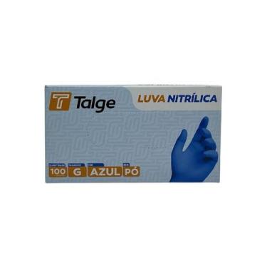 Imagem de Luva nitrílica talge tamanho ( g ) s/ pó azul caixa c/ 100 unid- - TAL